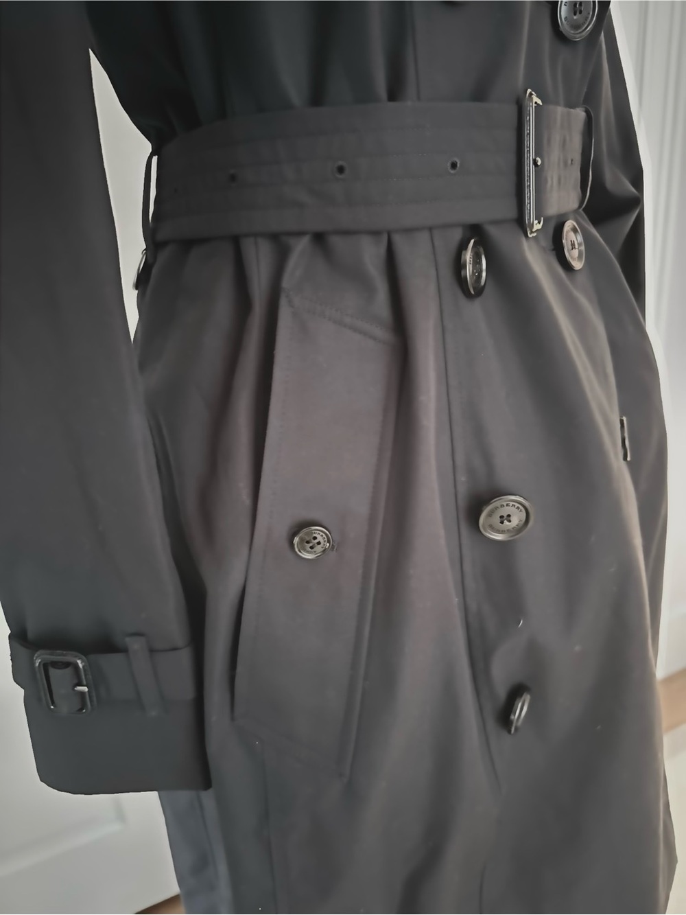 Burberry Chelsea Heritage Trench Black US Size 8 Medium NEW!!! Made in England - Picture 13 of 15